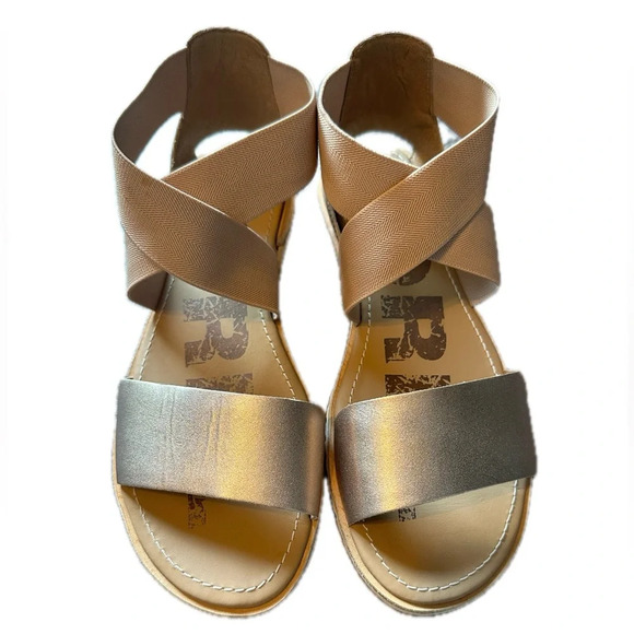 Sorel Shoes - Sorel Ella Sandals Gold & Tan Size 8.5